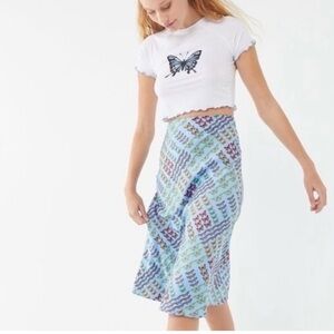 Urban Outfitters monarch butterfly Silk skirt